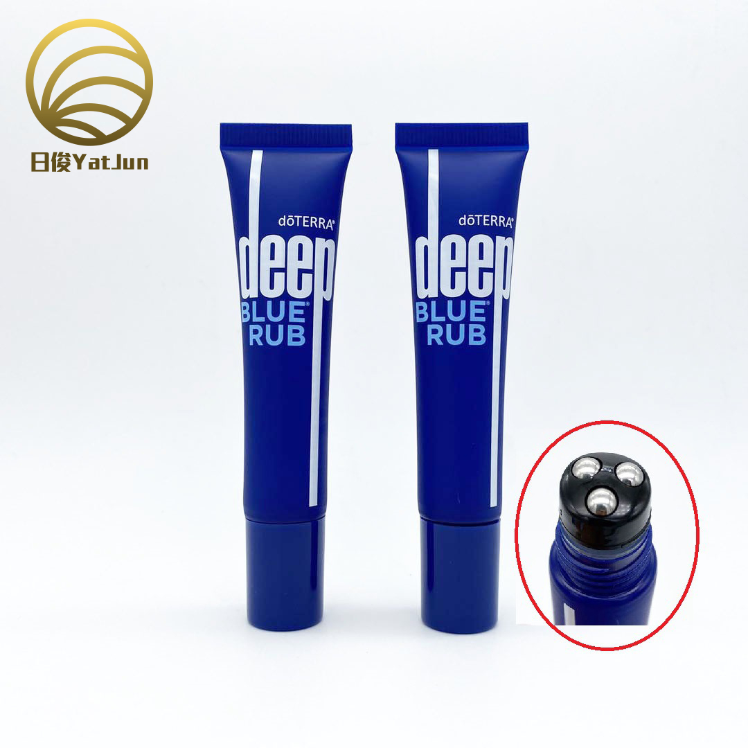 15ml  plastic packaging PE cosmetic Eye Cream Tube cosmetic tube with 3 steel ball applicator cap