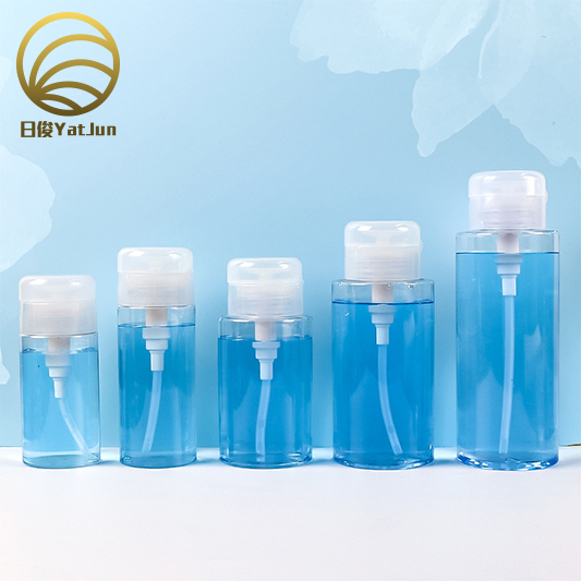 In stock 120ml 150ml 200ml 300ml clear nail Polish remover Toner Makeup remover pump plastic bottle