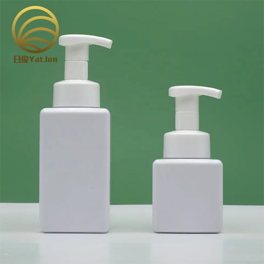 250ml 450ml 500ml Plastic Bottle ​Square Hand Sanitizer Foam Pump Bottle for Facial wash