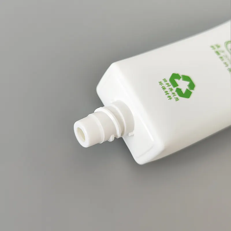 PCR material empty eco-friendly packaging square shape cosmetic plastic tube for skincare wholesale