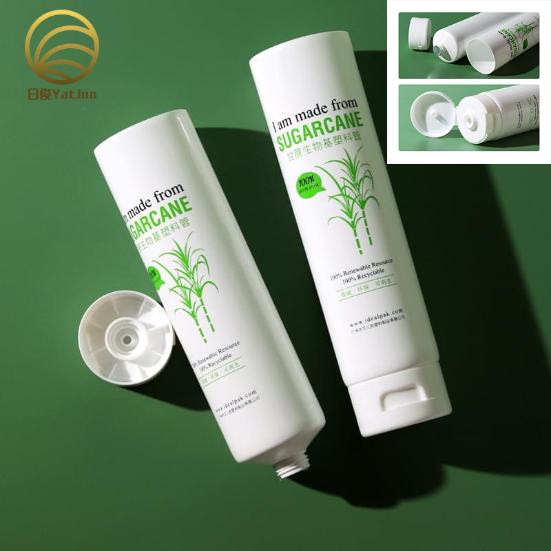 Sugarcane recycled plastic empty packaging tube for skincare product Manufacturer