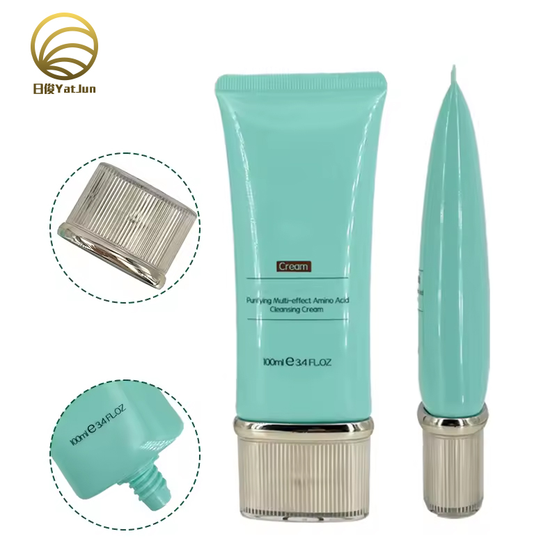 60ml 140ml super oval tube empty plastic packaging with acrylic screw cap for cosmetic