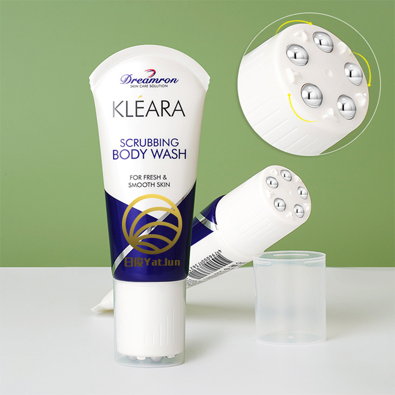 Refillable 160g Body Wash - Zero-Waste PE Tube + 5-Ball Metal Roller Head