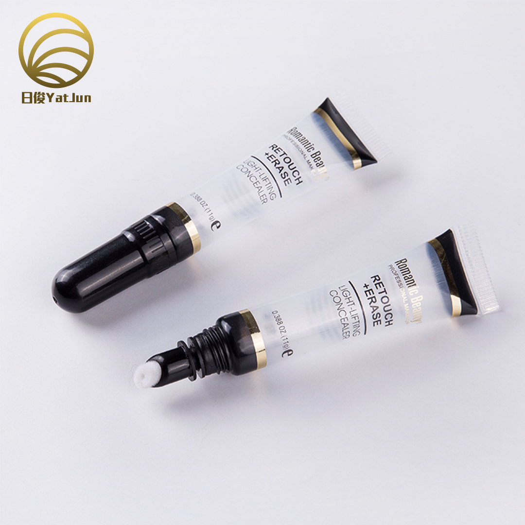 5ml-15ml Clear PP Lip Gloss Tube with Brush Applicator – Refillable Cosmetic Packaging for Makeup