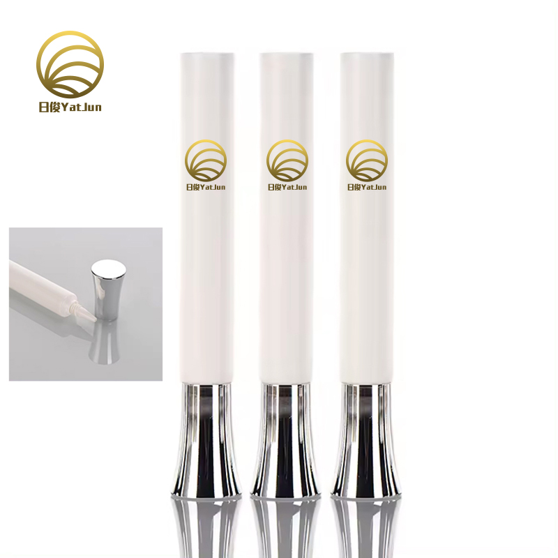 Refillable White Cosmetic Tubes – 10ml/30ml/50ml PE Plastic Bottles with Silver Cap for Eye Creams