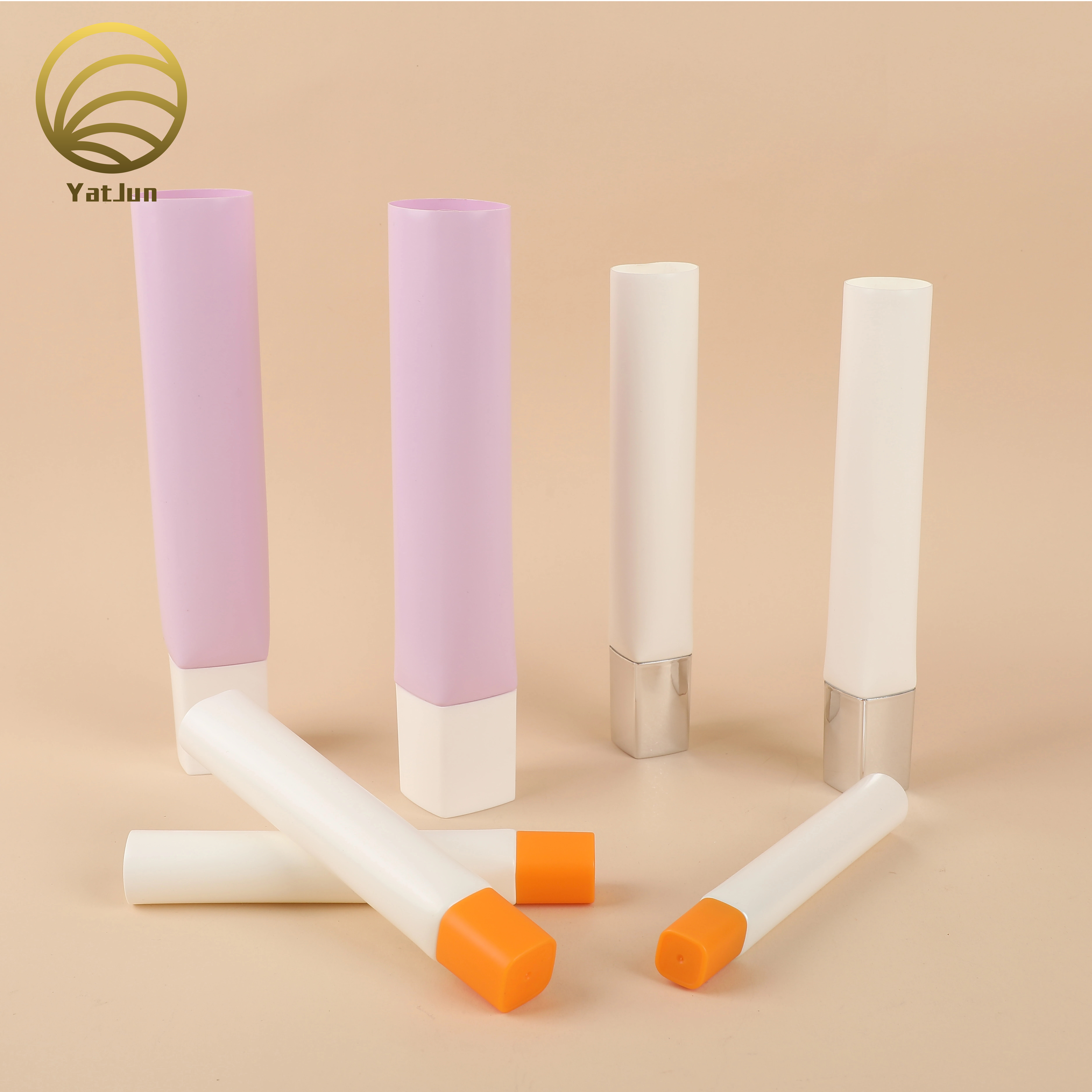 Long Nozzle Scalp Care Tube-High-Grade Plastic Packaging with Square Flip-Top Cap 