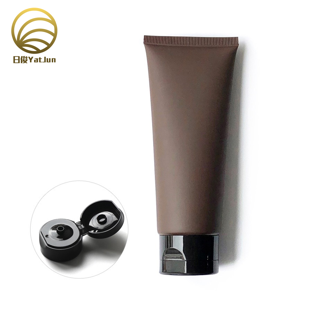 Matte Brown Squeeze Tube–Empty Soft Cosmetic Packaging for Sunscreen, Hand Cream & Facial Cleanser