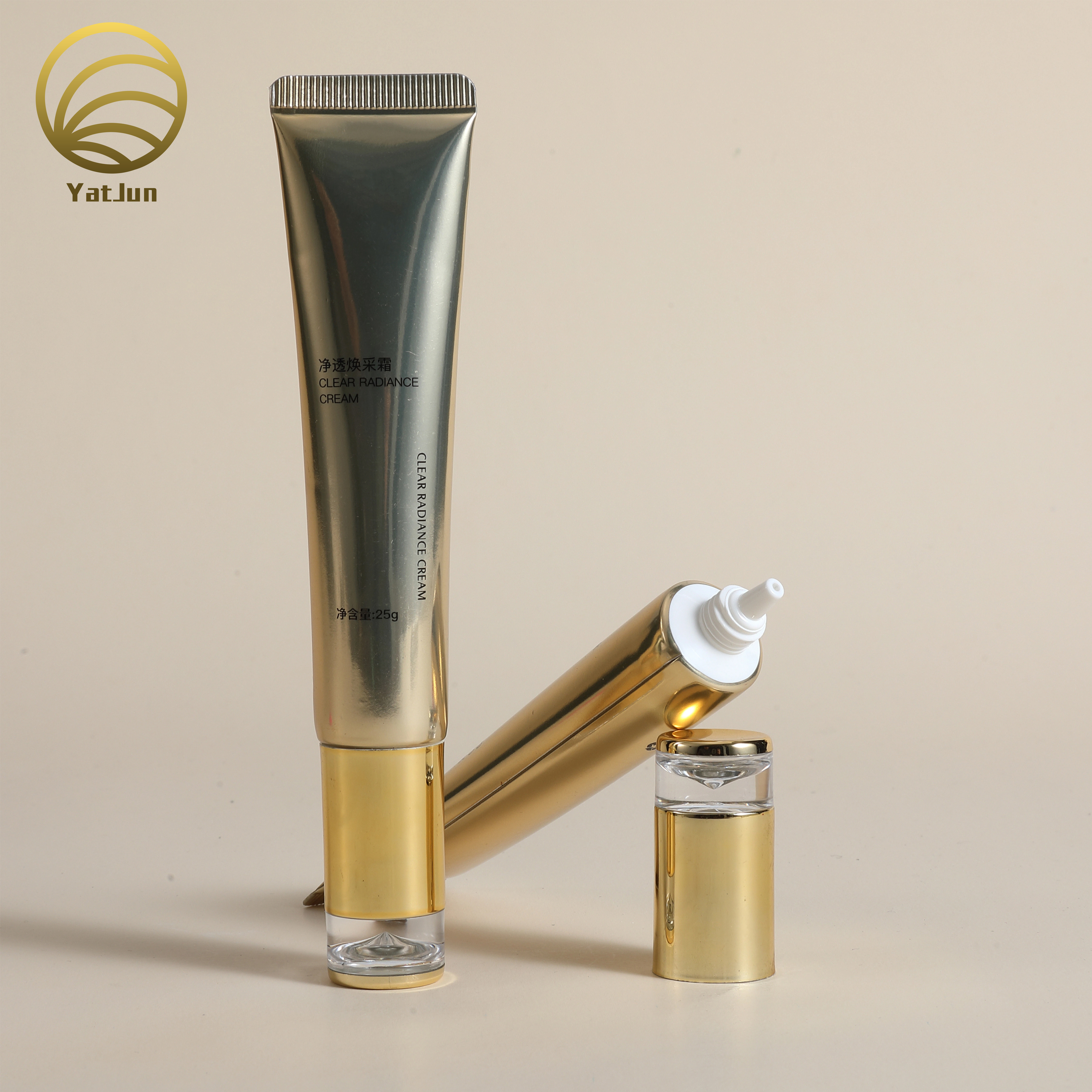 25g Aluminum Barrier Eye & Face Cream – Long Nozzle Airless Tube for Freshness & Precision