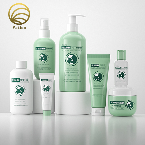 Sustainable PCR Plastic Cosmetic Tubes & Bottles - Eco-Friendly Skincare Packaging Set (Wholesale)