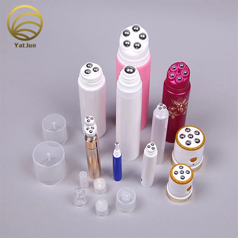 Refillable Massage Cream Set – Squeeze Tube with Alloy Roller Ball for Eye & Body & Lotion 