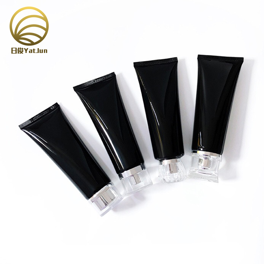30ml Glossy Black PE Cosmetic Tubes-Premium Squeeze Packaging for Lip Gloss, Cream&Liquid Foundation