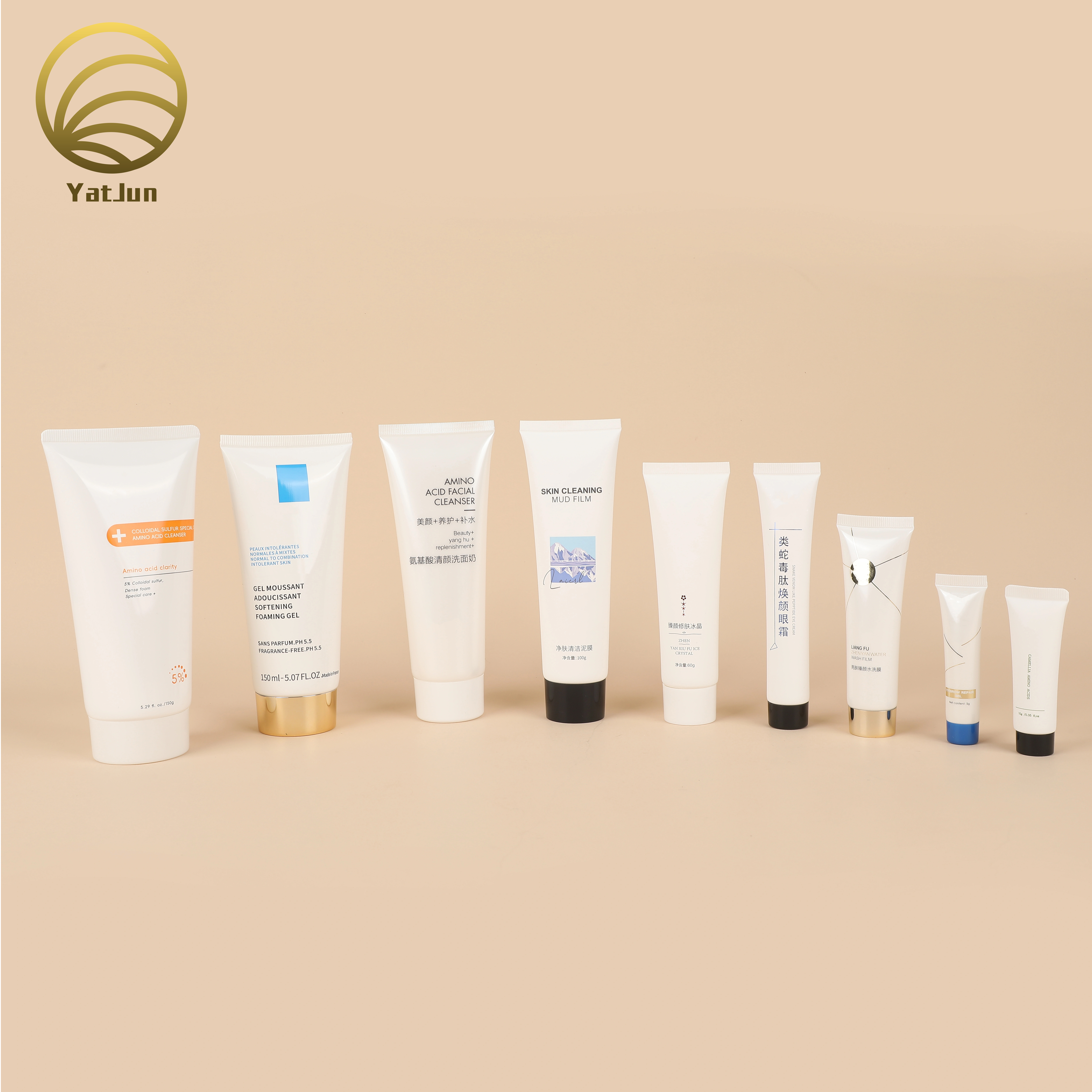 150ml Empty Cosmetic Tubes|Soft Squeeze Plastic Containers for Creams&Serums Refillable Package set