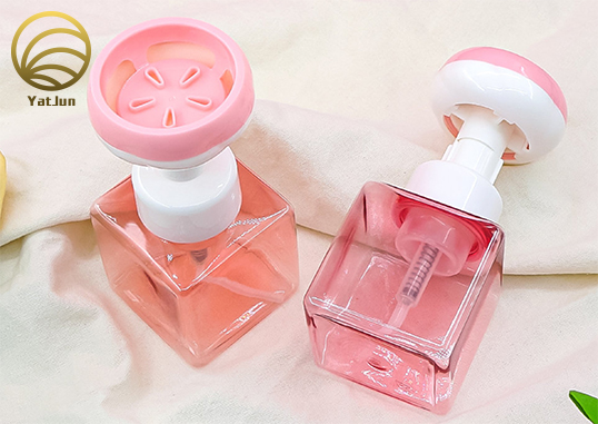 Premium 250ml Foam Pump Bottle | Square Floral Design for Kids' Hand Soap & Facial Cleanser