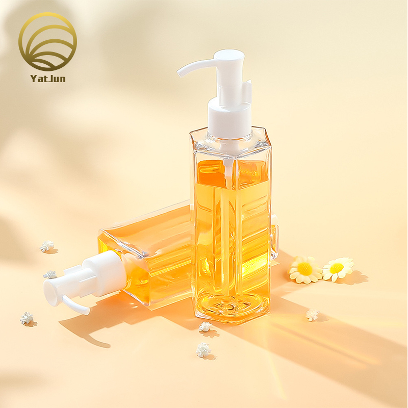 150ml/200ml PETG Clear Square Pump Bottle | Premium Cosmetic Packaging | Leak-Proof DispenserBottle 