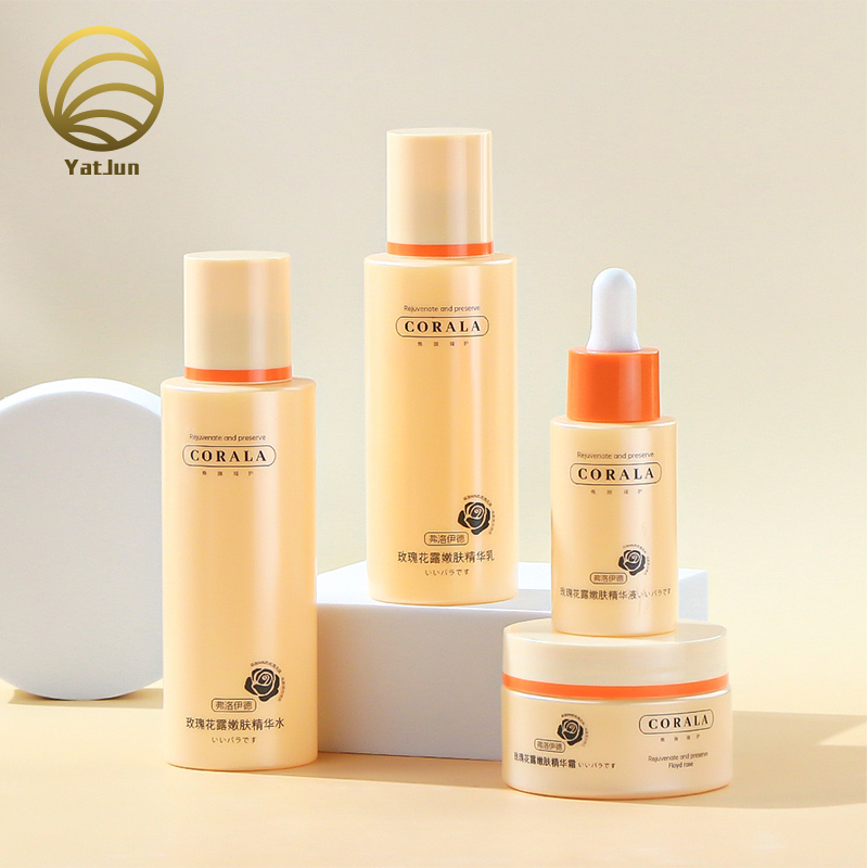 100ml Toner Bottle & 40g Cream Jar Skincare Set | Luxury PET/Glass Packaging|Airless Pump Wide-Mouth
