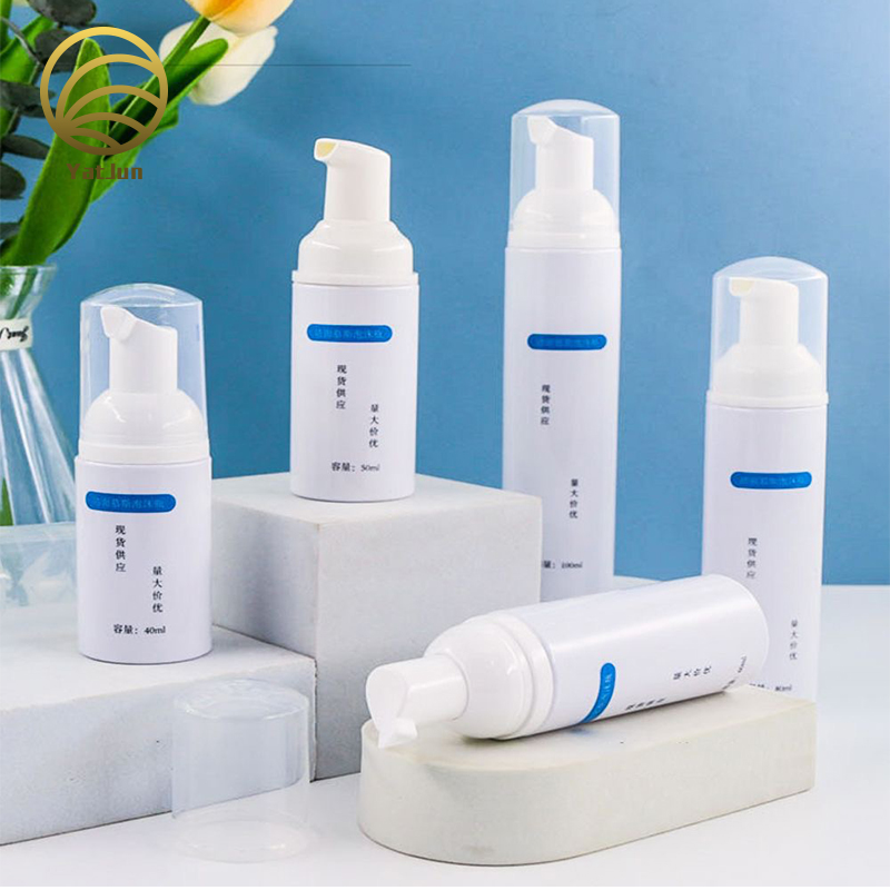 White Foam Pump Bottles (40ml-100ml) - For Hand Soap, Shampoo & Facial Cleanser | Custom Logo