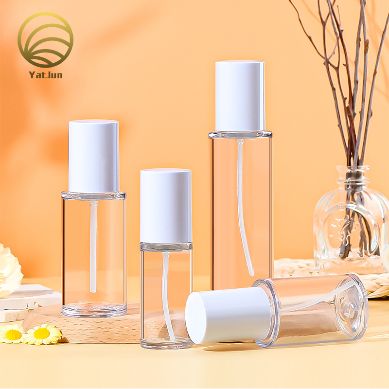 Crystal Clear 30ml-120ml PETG Bottles - Premium Serum & Lotion Packaging w/ Gold Pump