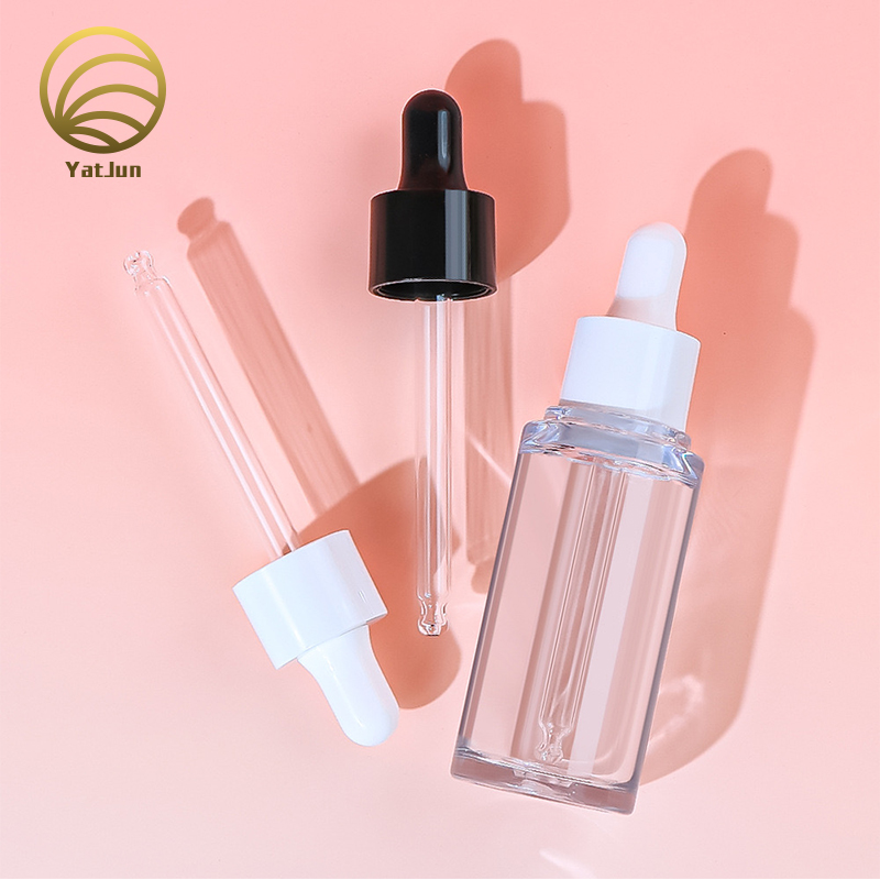 30ml-120ml Clear PET Dropper Bottles | Premium Serum & Essential Oil Packaging | OEM Customization