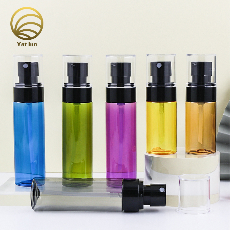 30ml-80ml Clear Black PET Bottle |Two-Tone Cosmetic Packaging| Lotion/Spray Pump Options|OEM Service