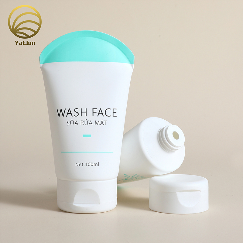 Recyclable 100ml White Cosmetic Tubes - Sustainable Packaging for Organic Face Wash Formulas