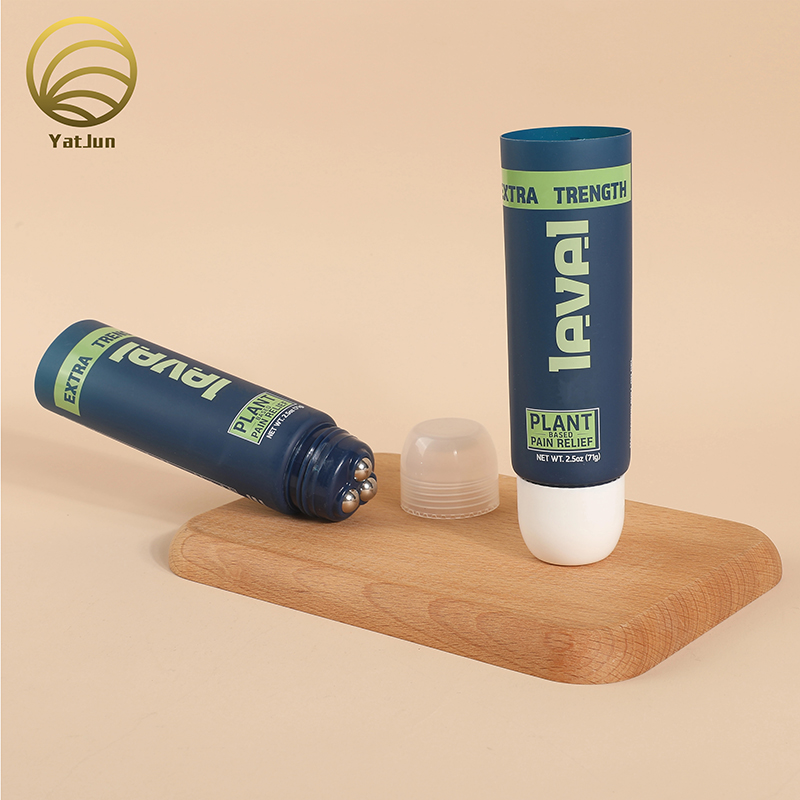 100ml Squeeze Tube with Alloy Massage Roller Ball – Refillable Body Cream & Lotion Packaging