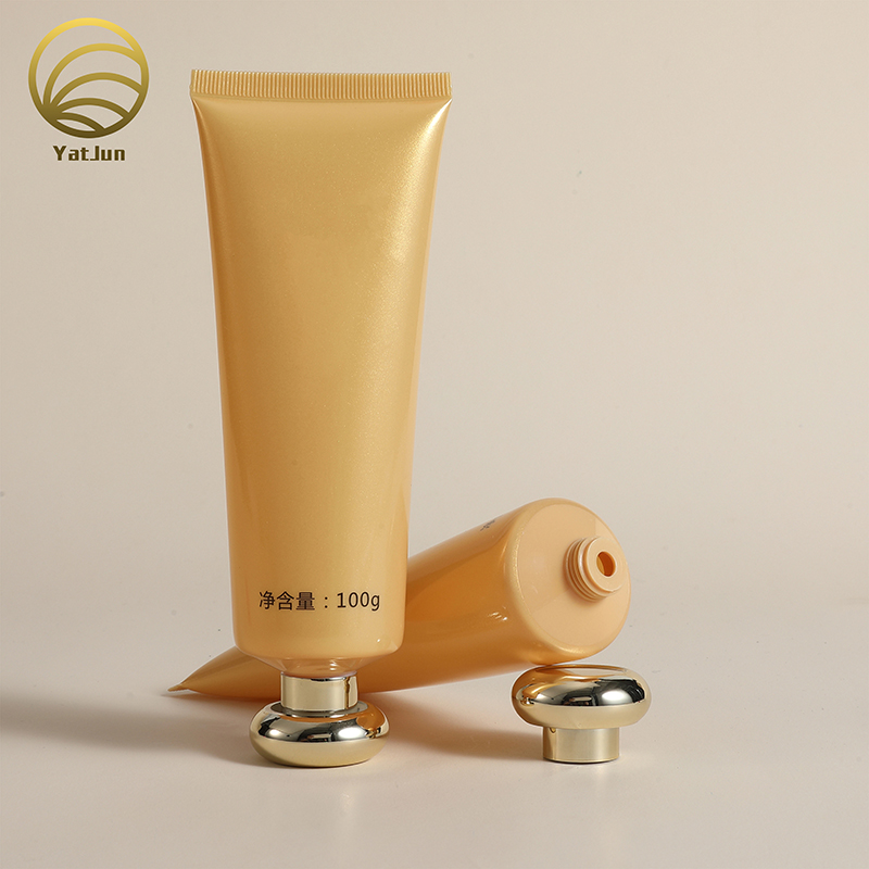 100ml Plastic Cosmetic Tube with Gold Twist Cap – For Facial Cleanser Private label|OEM Customizable