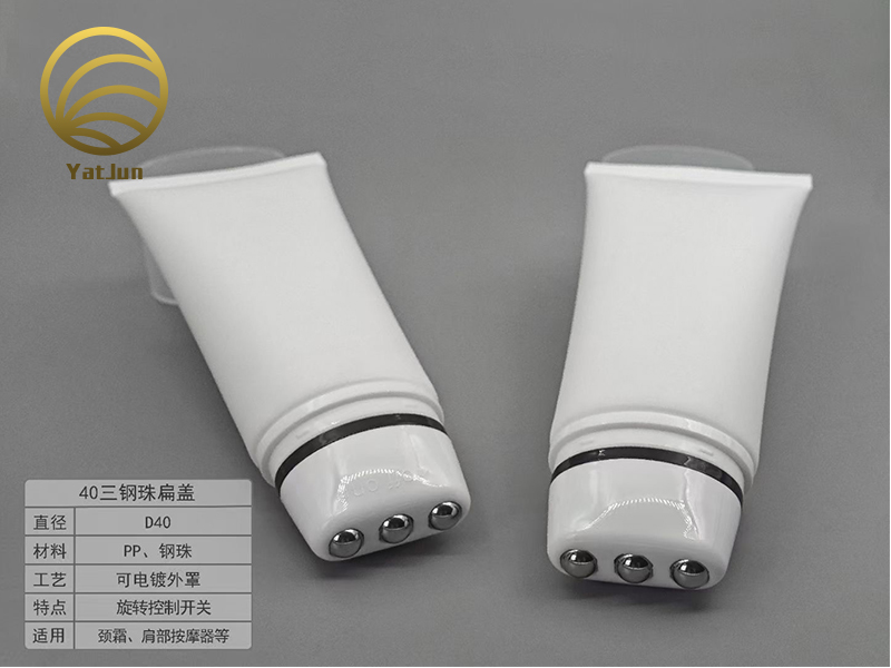Professional Neck & Shoulder Massage Tube 100ml/120ml PE Container with 3-Roller Cooling Applicator 