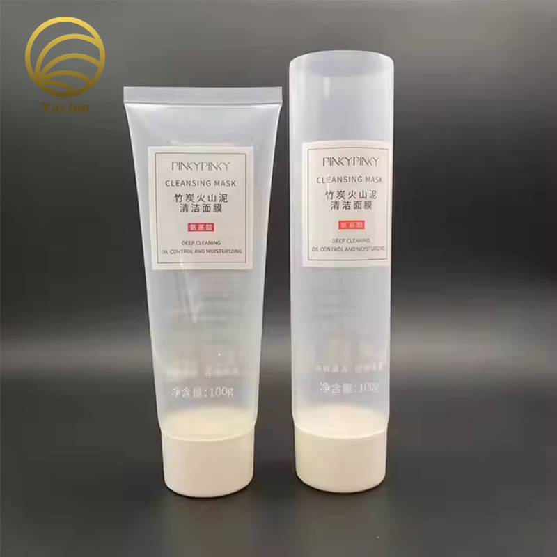 100ml Clear Facial Wash Tube | Flip-Top Cap | Leakproof Cosmetic Packaging | OEM Private Label