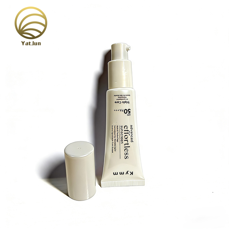 Cosmetic packaging plastic tubes, soft cosmetic squeeze tubes with pumps, lotion Sunscreen,Fundation